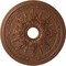 Ekena Millwork Rose and Ribbon Ceiling Medallion (Canopies up to 4"), 23 5/8"OD x 4"ID x 1 1/2"P, Polished Copper CM23ROPOS - alternate 1